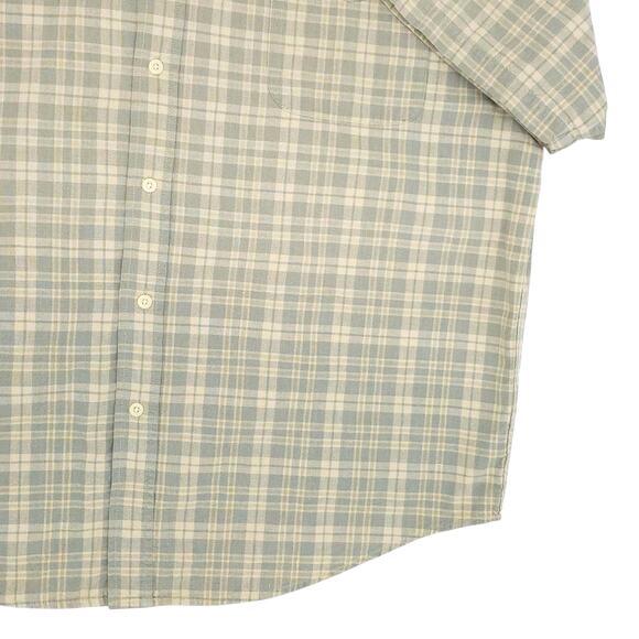 Northwest Territory Shirt Mens 2XL Plaid Short Sleeve Button Down Linen Cotton - Picture 5 of 11